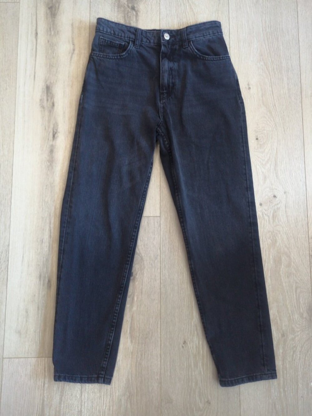 Mango Mom Black Denim Jeans 4